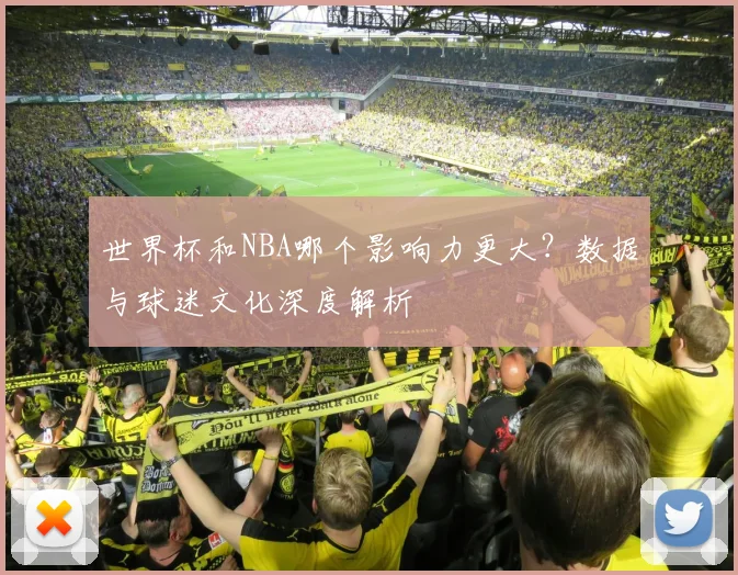 世界杯和NBA哪个影响力更大?数据与球迷文化深度解析